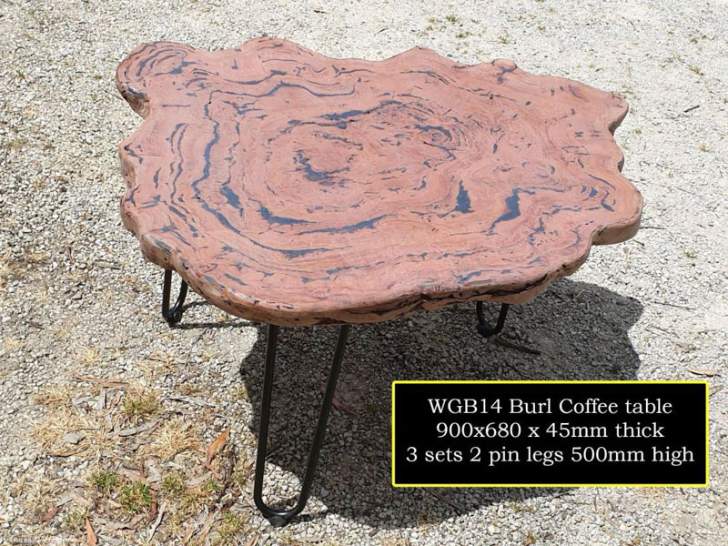 Bespoke live edge burl coffee table