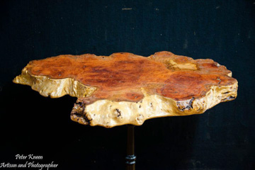 Live edge burl coffee table