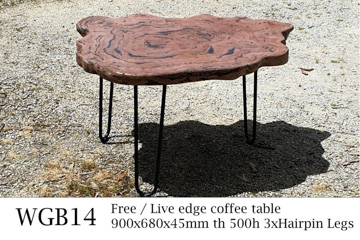 Item WGB14 Live Edge Coffee or Side Table