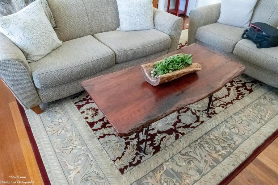 Bespoke live edge slab coffee table